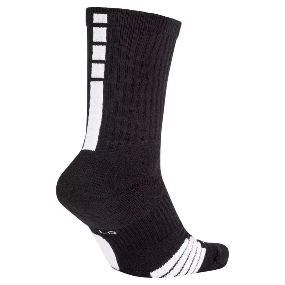 Nike Elite Black and White Athletic Socks Youth 3Y-5Y Womens 4-6 (1 Pair)